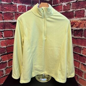 Preowned Danskin Yellow 3/4 Zip Pullover Size L Bust 21” Item #PHK2004